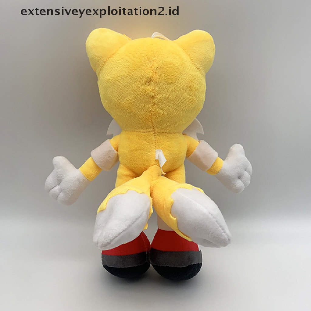 Mainan Boneka Plush Sonic Anime Tikus Ultrasonik Warna Hitam Biru Untuk Hadiah