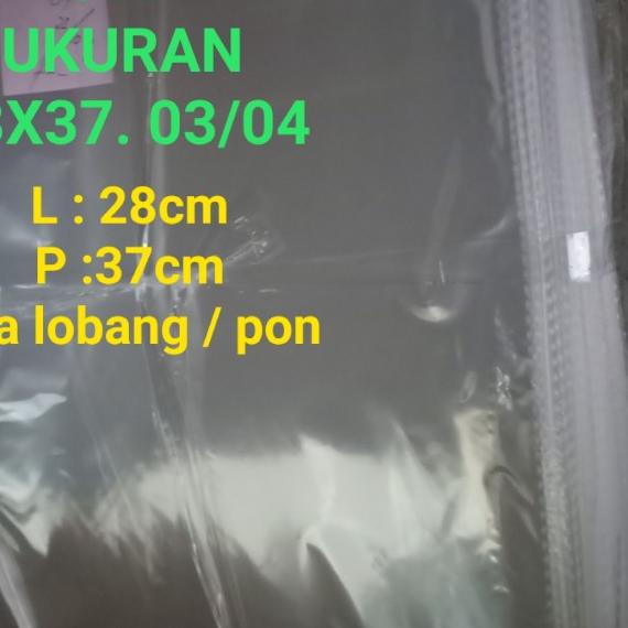 

PLASTIK OPP 28X37. 03 & 04.(JUAL PER 500.LEMBAR) - 28x37.03