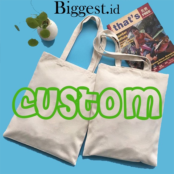 TOTEBAG CUSTOM MURAH!!!! (tanpa minimal order) BUAT KADO,SOVENIR,WISUDA,PERNIKAHAN