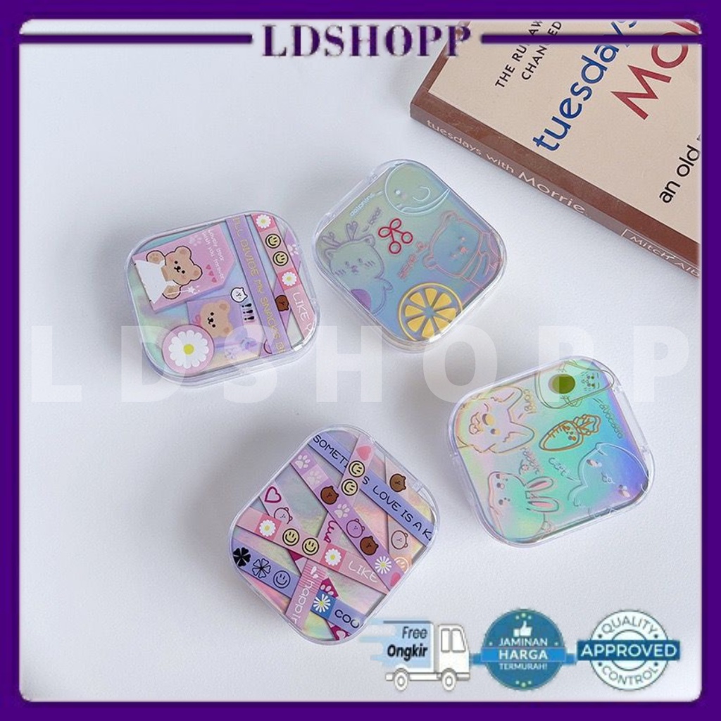 LDS CL5 Case Lensa Mini Softlens/Wadah Soflen Hologram/Motif Beruang Imut/Travelkit/Import Harga Terjangkau