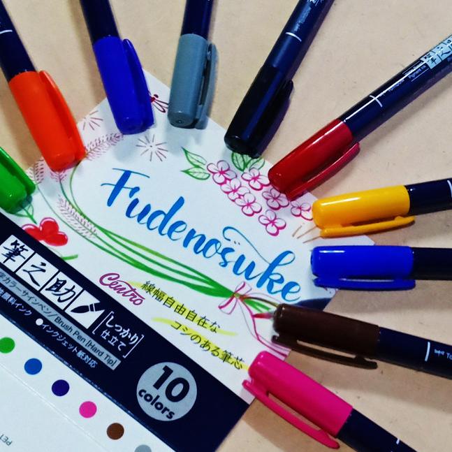 

Tombow Fudenosuke Brush Pen Hard Tip Set 10 Kuas Lettering Kaligrafi
