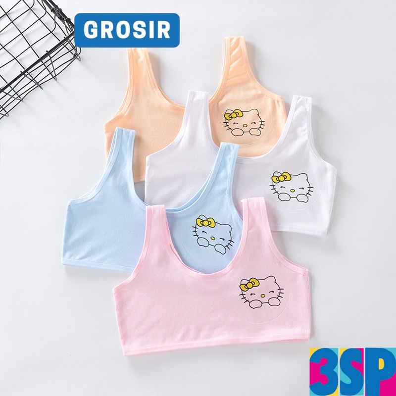 3SP | UWR73 Miniset Pakaian Dalam Anak Perempuan Bra Remaja Bahan Katun