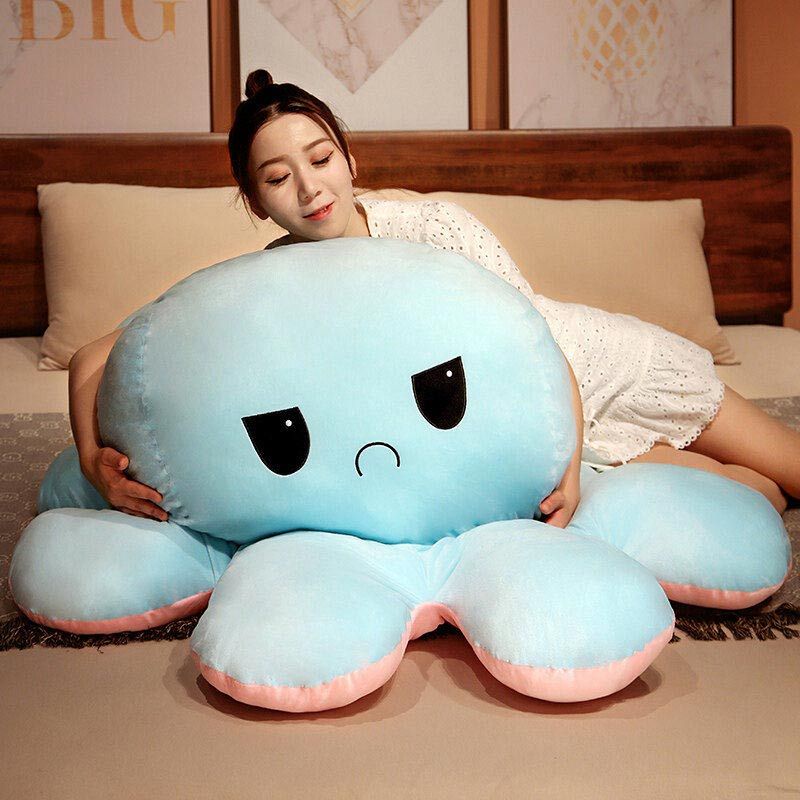 Jual Giant Reversible Octopus Plush Giant Flip Mood Octopus Plush Toy