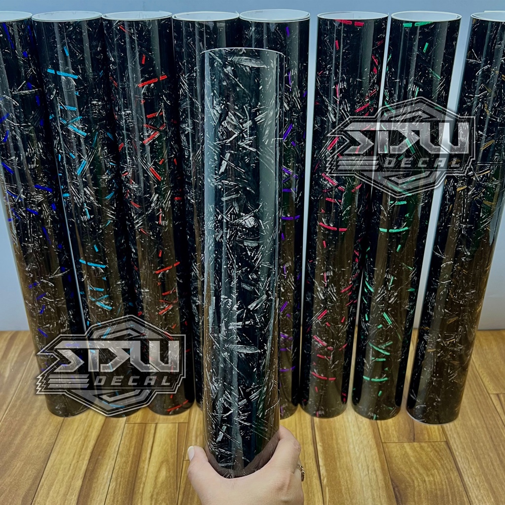 Sticker Carbon Forged Stiker Forged Stiker Motor Forged ukuran 100cm ke 100cm V2