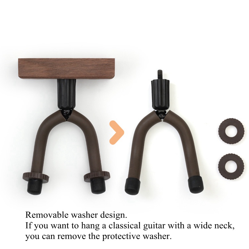 1 Pc Holder Gantungan Dinding Warna Hitam Untuk Gitar / Biola / Ukulele