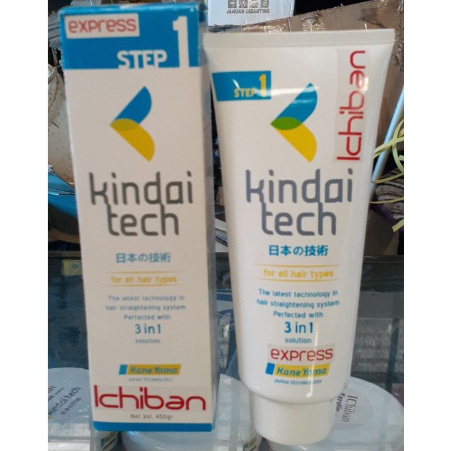 1 set smoting keratin express step1 dan step 2 cream kemasan 450 gram ichiban by kindai kaneyama