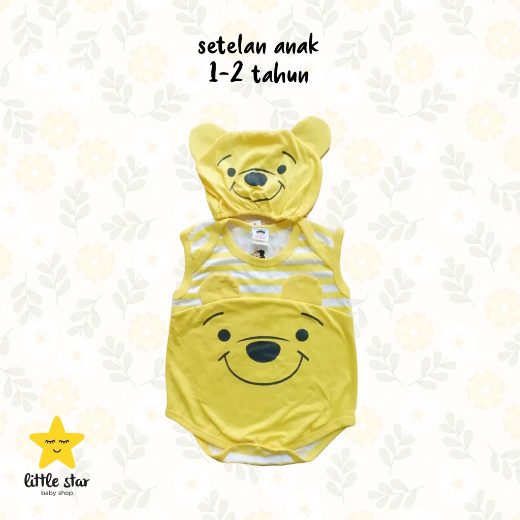 Setelan Jumper Topi Anak Bayi Cowok Cewwk | Baju Body Suit Cute