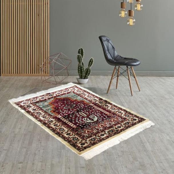 sajadah yakar karpet / sajadah turki bludru / sajadah premium - Hitam