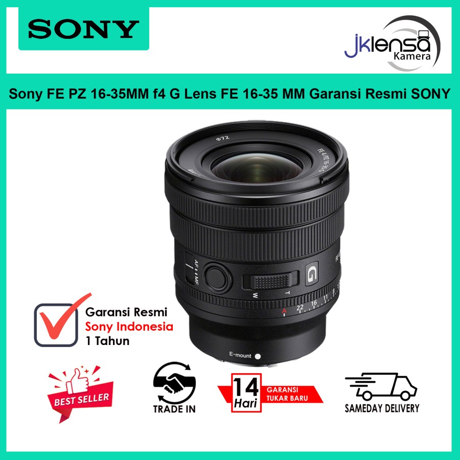Sony FE PZ 16-35MM f4 G Lens FE 16-35 MM Garansi Resmi SONY
