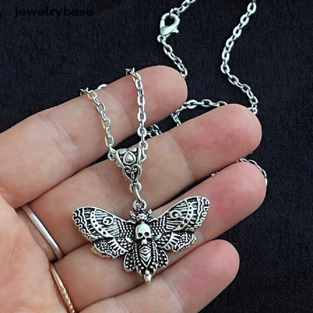 Kalung Rantai Panjang 18 Inchi Dengan Liontin Tengkorak / Butterfly / Emo / Gothik / Rock Untuk Wanita