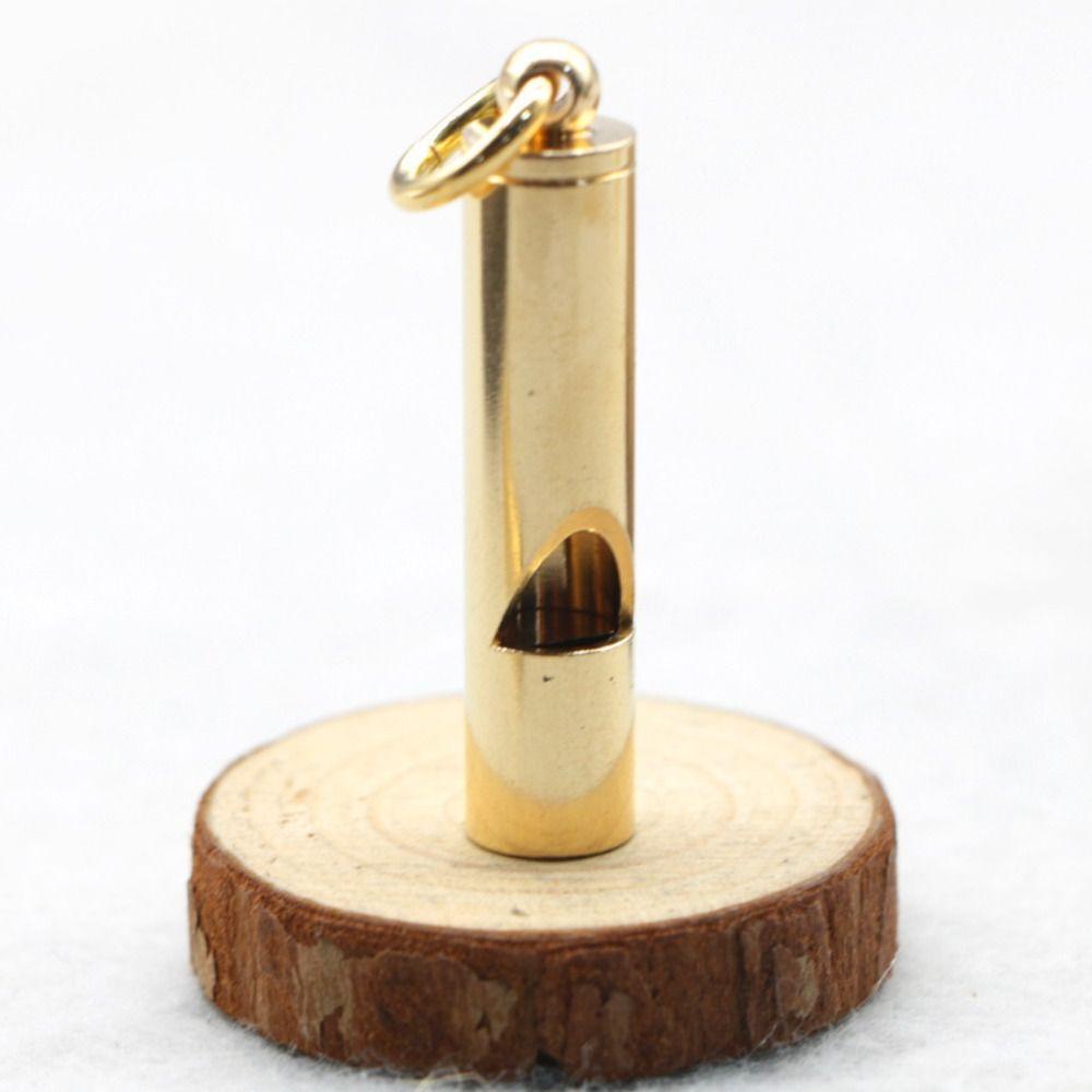 Lanfy Peluit Kuningan 1pc Perlengkapan Retro Wasit Waterproof Pendant Pocket Tools Alat EDC Kuningan Murni Referee Whisle