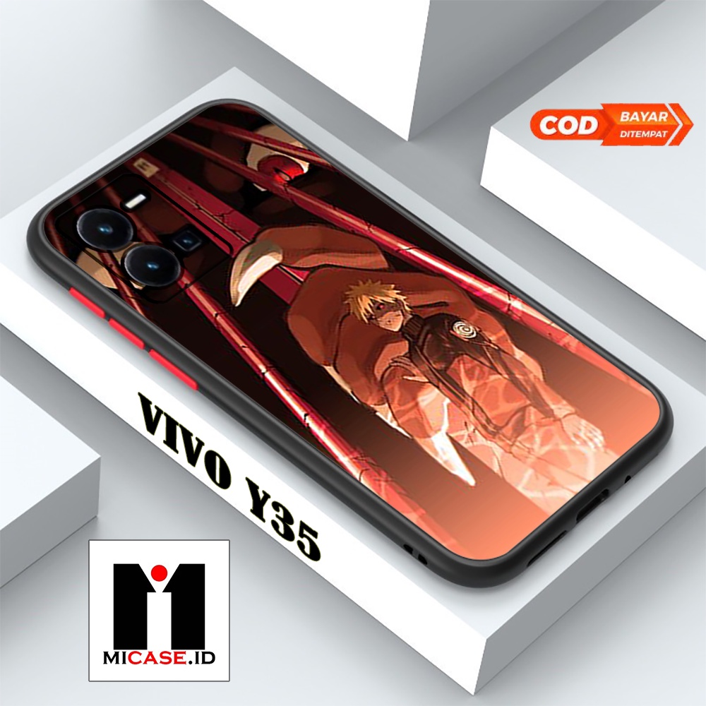 Case VIVO Y35 - Casing VIVO Y35 Fashion Case Terbaru 2022 MI.CASE [ NARUTO ] Soft Case Glass VIVO Y3