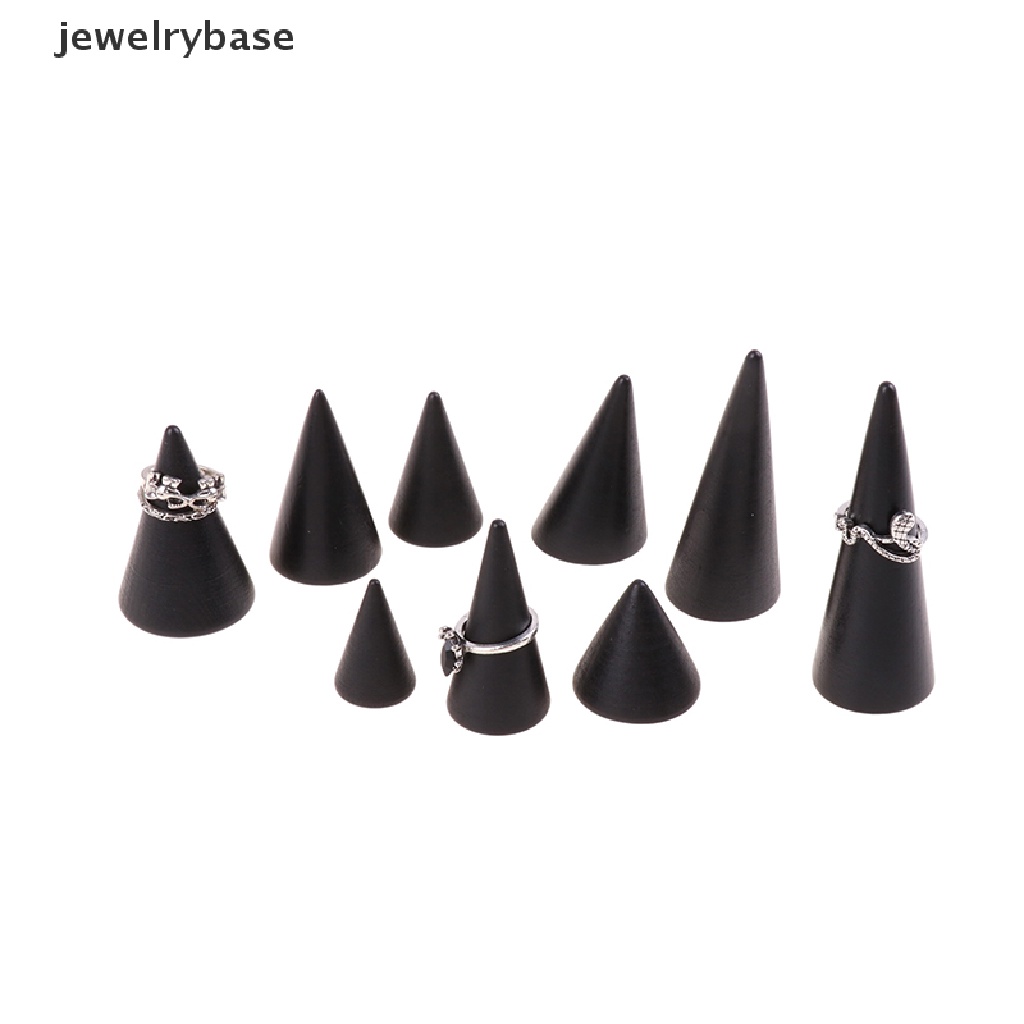 Rak Stand Holder Penyimpanan Perhiasan Cincin Warna Hitam Gaya Vintage