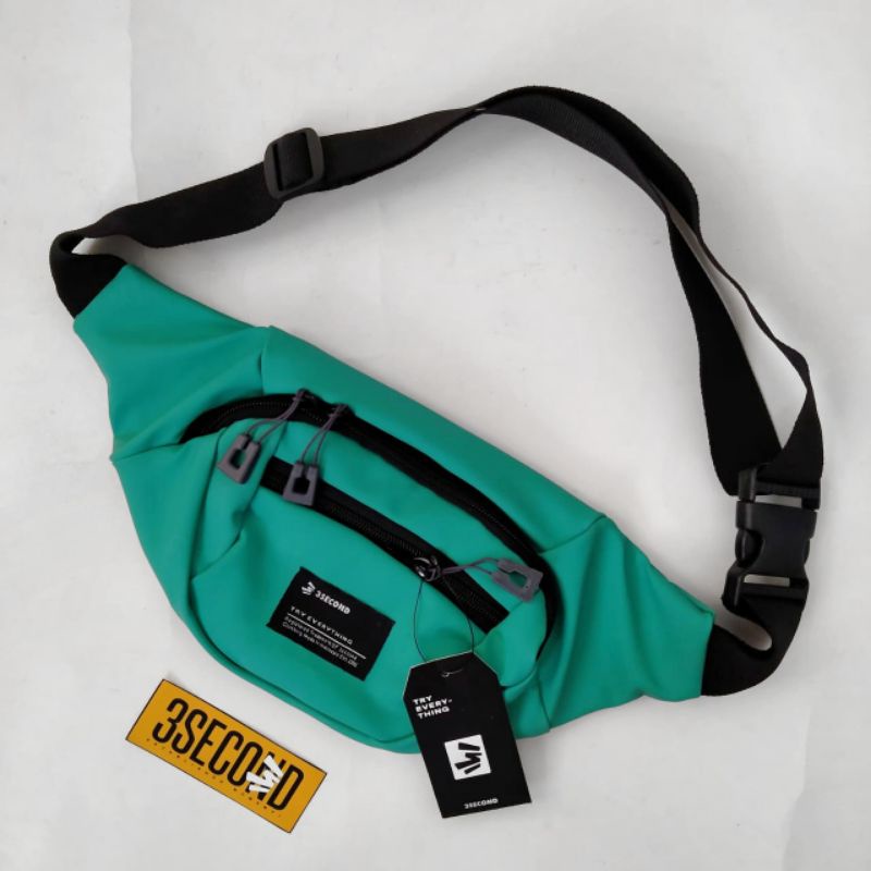 TAS PINGGANG WAIST BAG 3SECOND TAS SELEMPANG WAISTBAG DISTRO THREE SECOND TAS SLEMPANG KEREN
