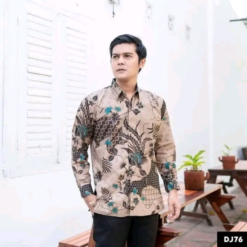 kemeja batik pria lengan panjang size m l xl xxl terbaru terlaris bisa cod