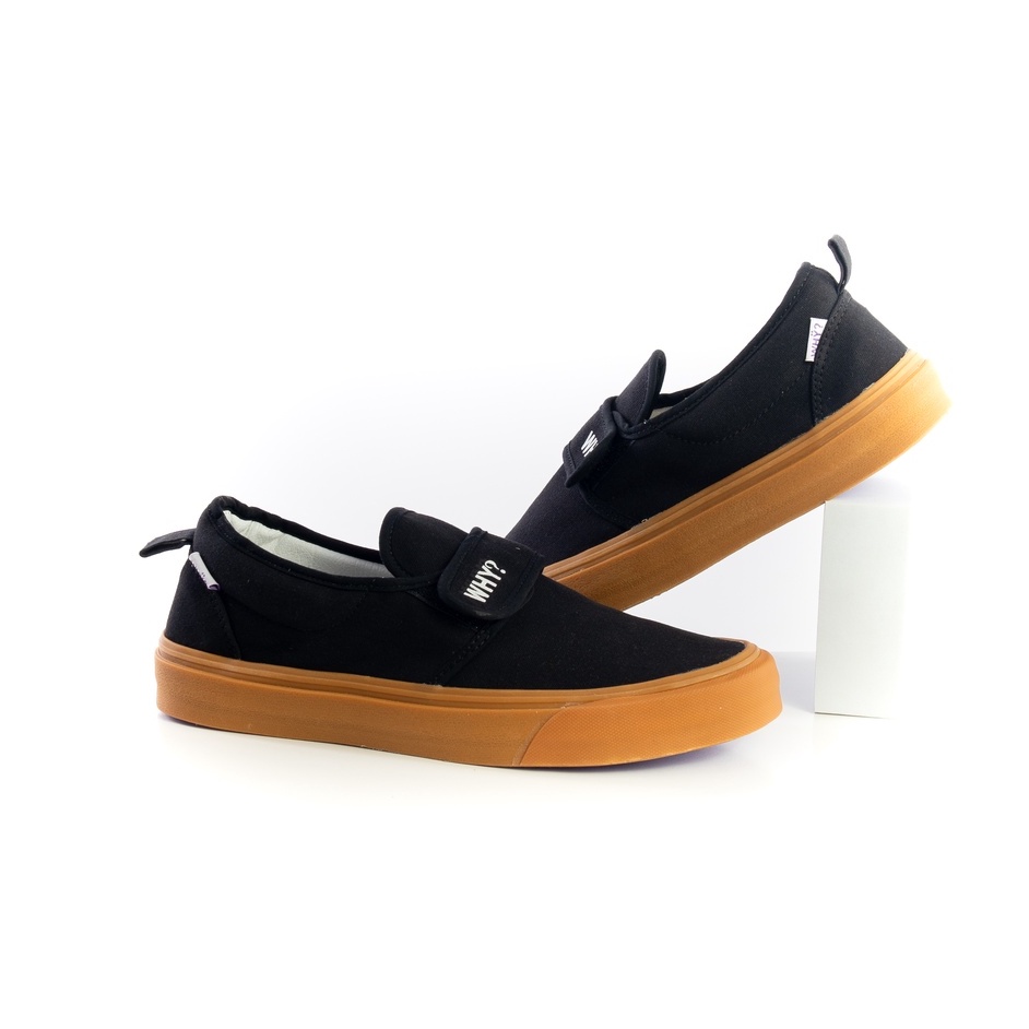 Sepatu Why Footwear - Slip On Ganciet Black Gum