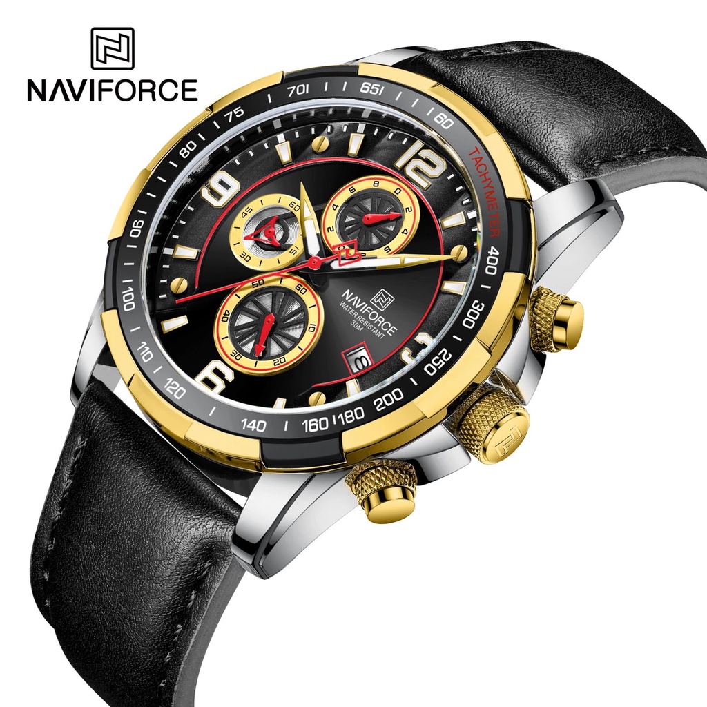 JAM TANGAN PRIA NAVIFORCE NF-8020 ORIGINAL WATERESISTAN/JAM TANGAN NAVIFORCE TALI KULIT/