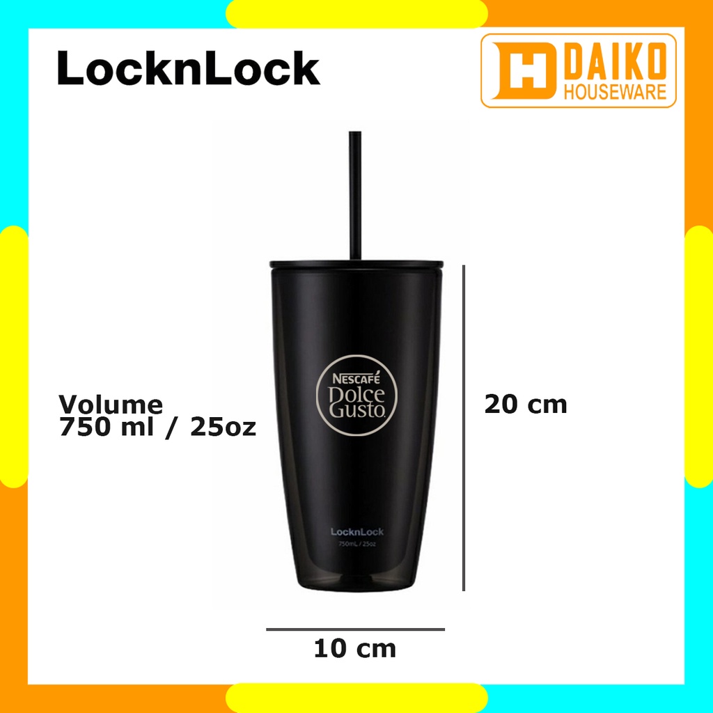 Cold Cup Lock &amp; Lock X NDG Nescafe Dolce Gusto Gelas Double Wall 750ml