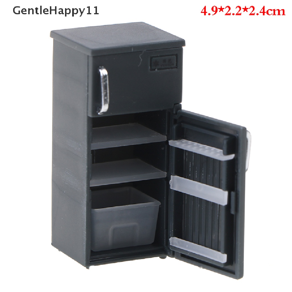 Gentlehappy 1pcs Perlengkapan Rumah Boneka model Kulkas Plastik Warna mini id