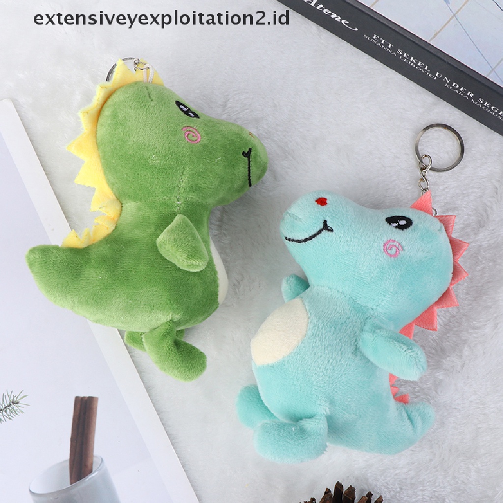 Mainan Boneka Stuffed Plush Dinosaurus 12cm Dengan Gantungan Kunci Untuk Hadiah