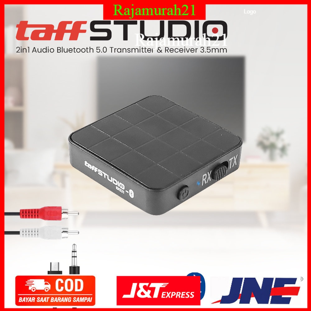 TaffSTUDIO 2 in 1 Audio Bluetooth 5.0 Transmitter &amp; Receiver 3.5mm - 7RSK4XBK