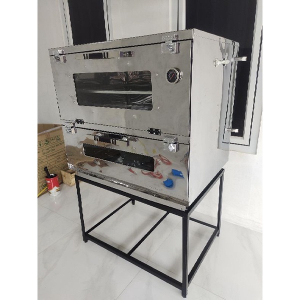 Jual oven gas+roda /oven gas stenlis ukuran 75x55/oven gas hock murah