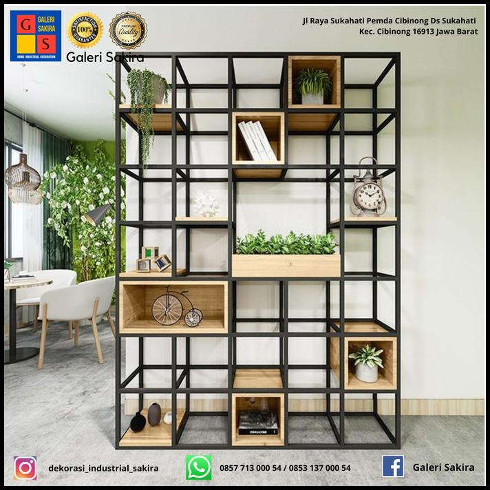 Promo Rak Partisi Ruangan/ Partisi Industrial/ Pembatas Ruangan Minimalis