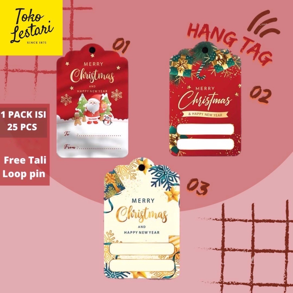 Hang Tag Natal Christmas Hangtag Kartu Ucapan Xmas Parcel