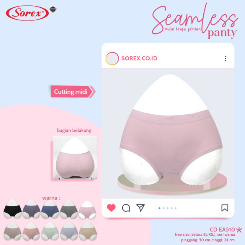 Sorex  EA 509 &amp; 510 seamless panty celana dalam wanita