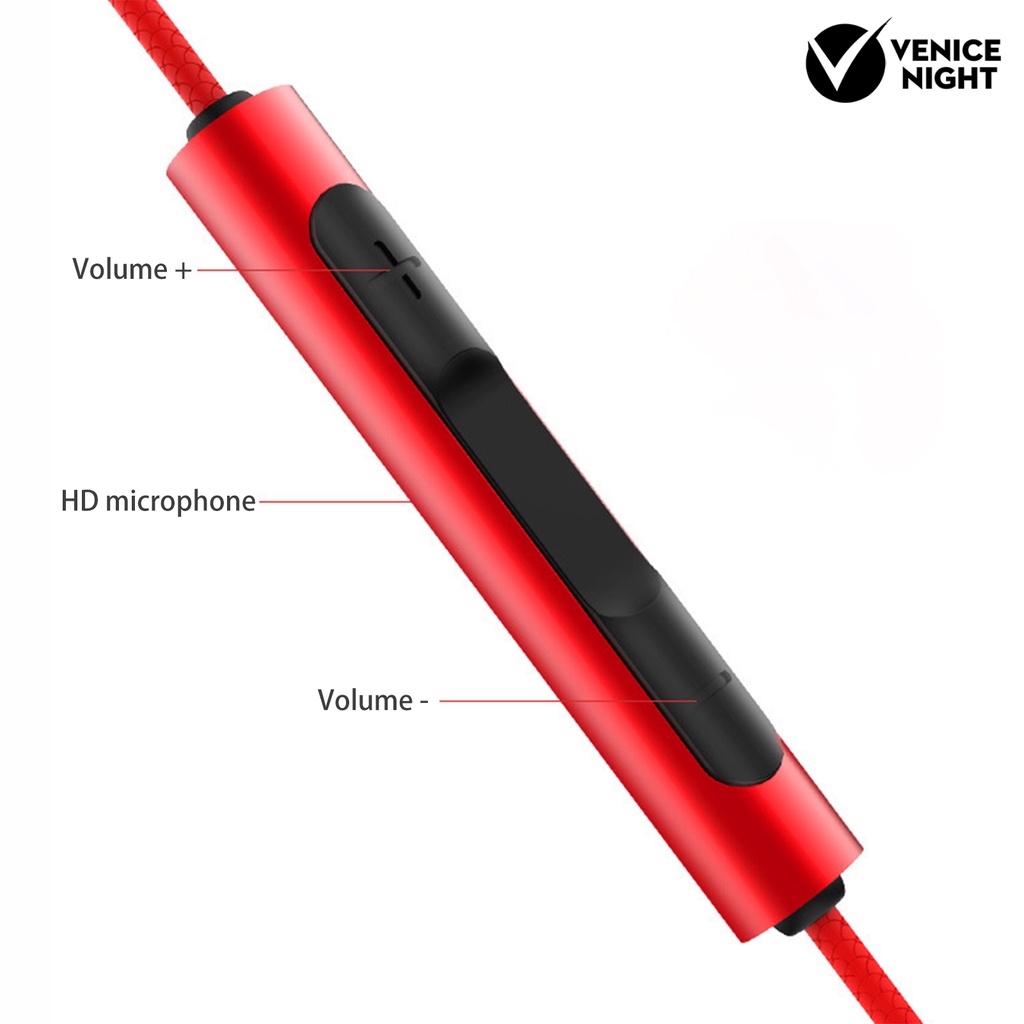 (VNEP) (Berkabel) Headphone In-ear Pengisolasi Kebisingan Silikon Ultra-ringan Earbud Tidur dengan Mikrofon