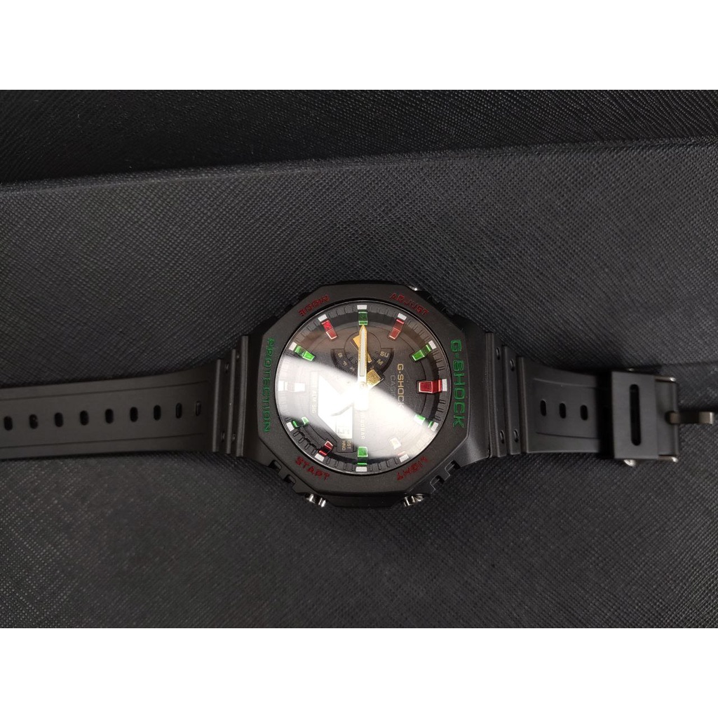 Casio G-Shock Special Color Throwback 1990s x'mas GA-2100TH-1A rasta