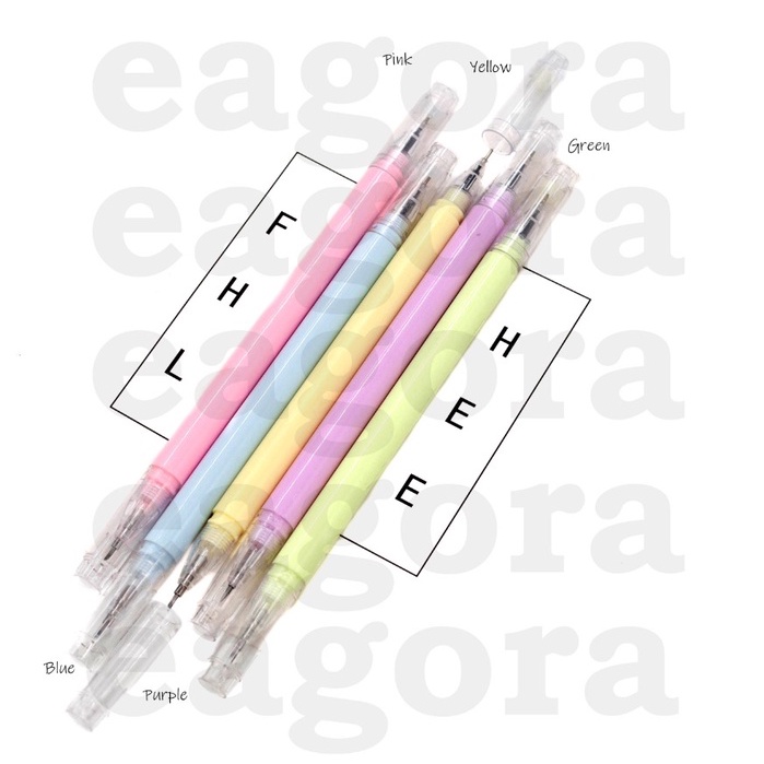 

Pulpen 2 Sisi Pena Motif Polos Simple Ballpoint Klasik