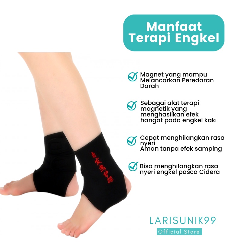 Deker Pergelangan Kaki Alat Terapi Sabuk Terapi Engkel Pemanas Ankle Magnetik Nyeri 2pcs