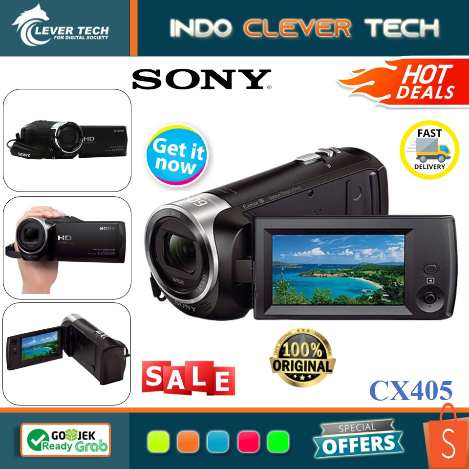 Sony HDR-CX405 HD Handycam - GARANSI RESMI