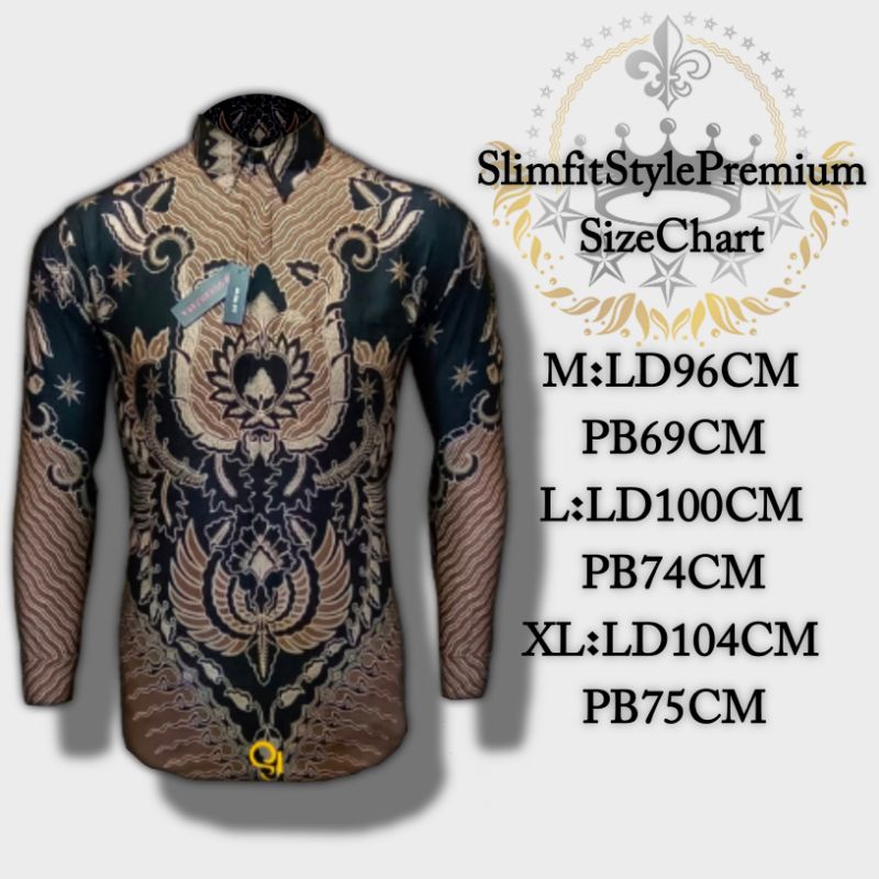 kemejan Pria Lengan Panjang Slimfit Modern Batik Slimfit Pria