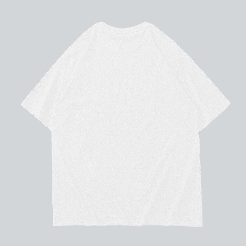 Button Goods Oversize T-shirt Basic - Kaos Polos Oversize - T-shirt Oversize Unisex Putih