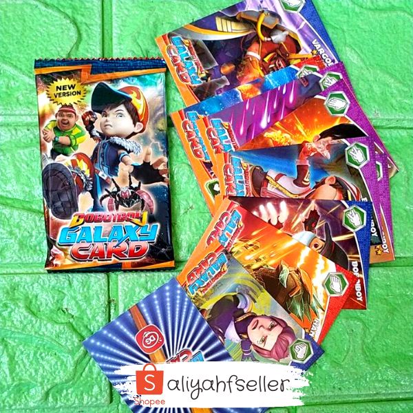 KARTU FOIL TRADING CARD GAMES BOBOIBOY GALAXY DAN KARAKTER BT21 BTS SERU 1 PACK ISI 10 PCS / PLAYING