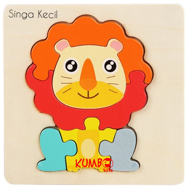 Mainan Edukasi Puzzle Kayu Bayi Anak Warna Pastel