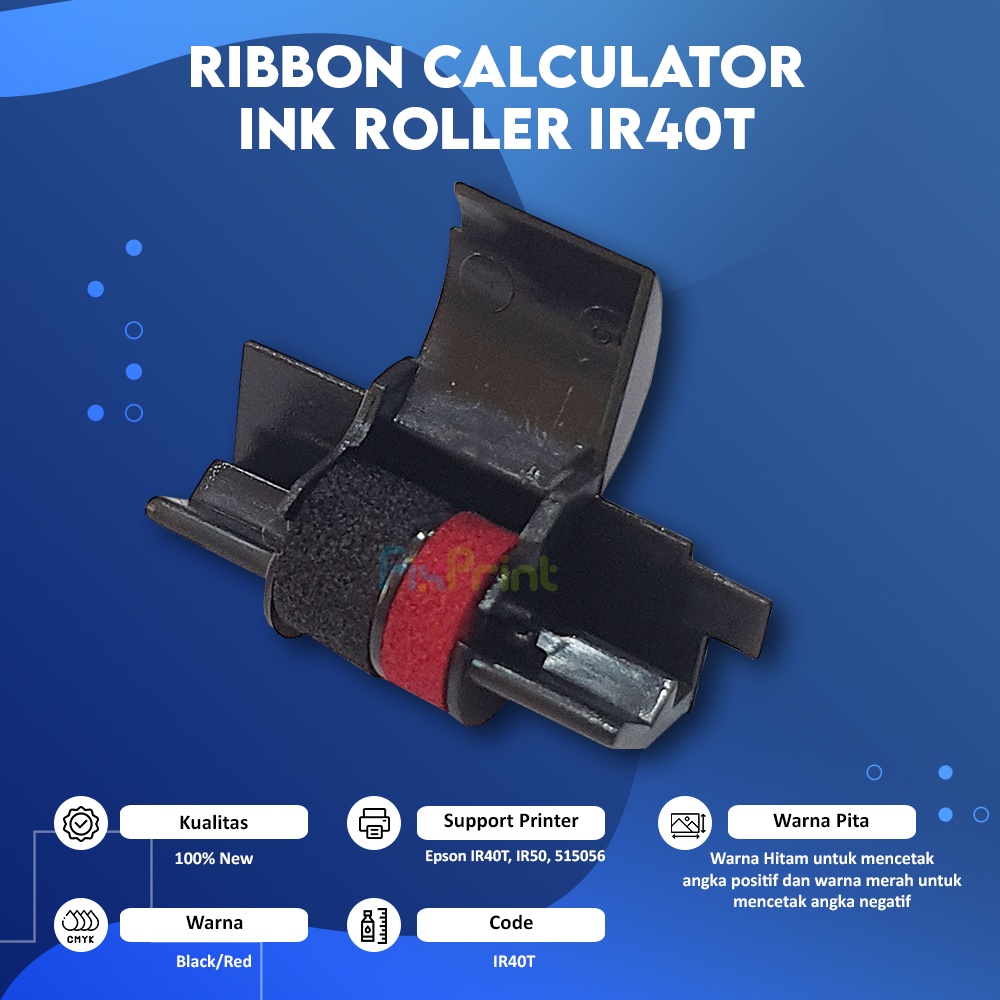 Ribbon Calculator Ink Roller IR40T Black Red Compatible  K-Sio HR-110