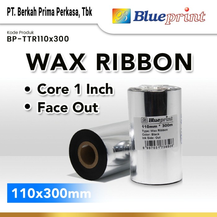

Therm Ribbon Wax Barcode Label 110X300M Blueprint Thermal Transfer Ribbon
