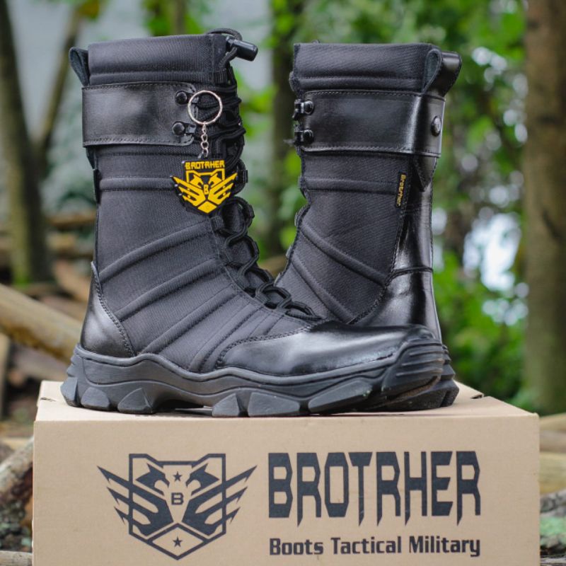 SEPATU PDL KULIT TNI POLRI SEKURITY OUTDOR HIKING GUNUNG TINGGI 8 INCHI KORDURA ANTI AIR PAKAI RESLETING OUTSOL KARET SUDAH DI SOL KUAT