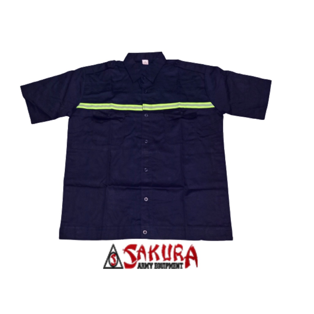 Wearpack Safety Atasan Baju Wearpack Pendek Biru Dongker