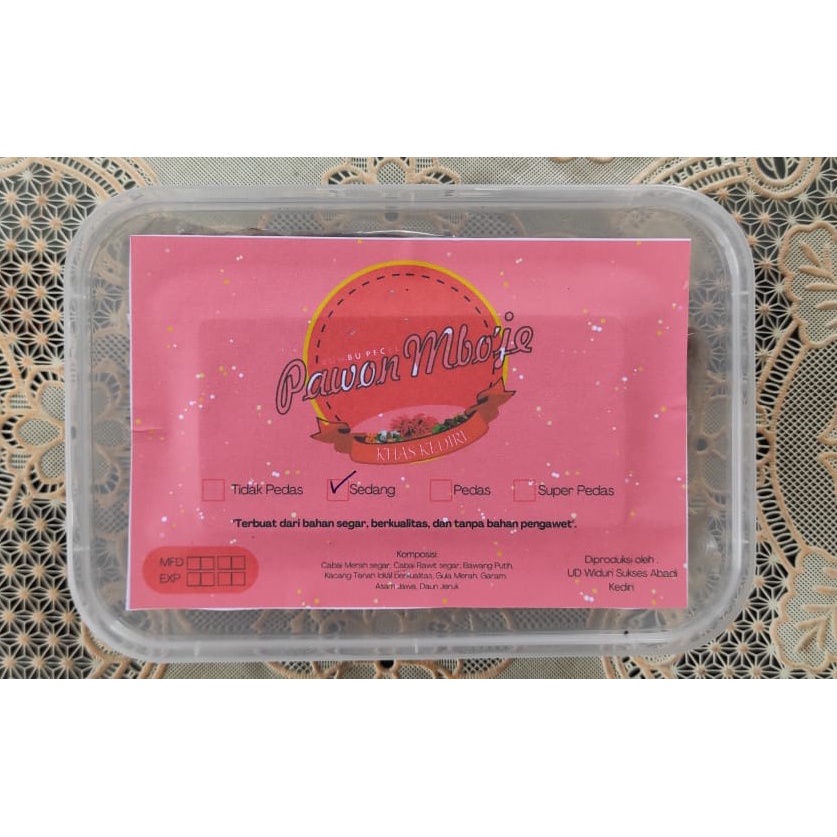 

Sambel pecel Sedang khas kediri 500 gram Sangrai premium "Pawon Mbo'je