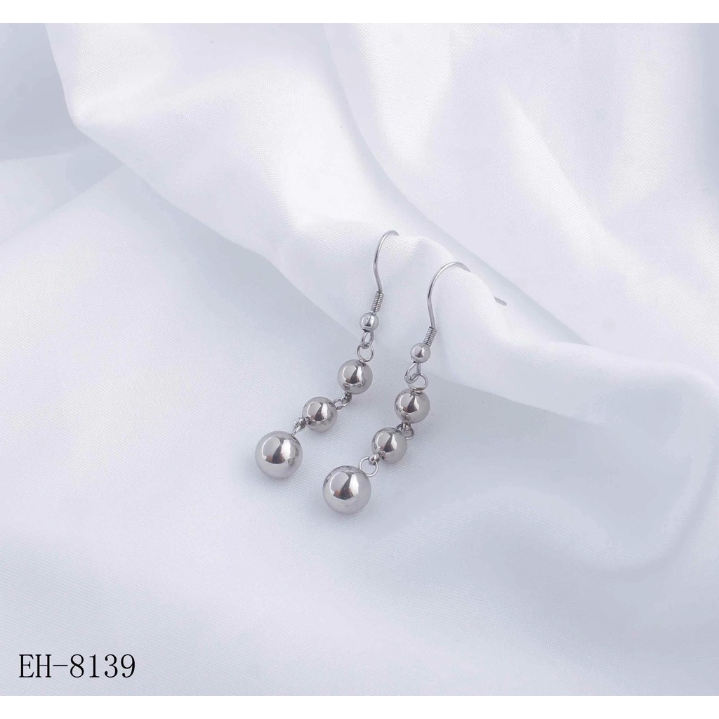 Anting Titanium Biji Bola Perhiasan Wanita 8139