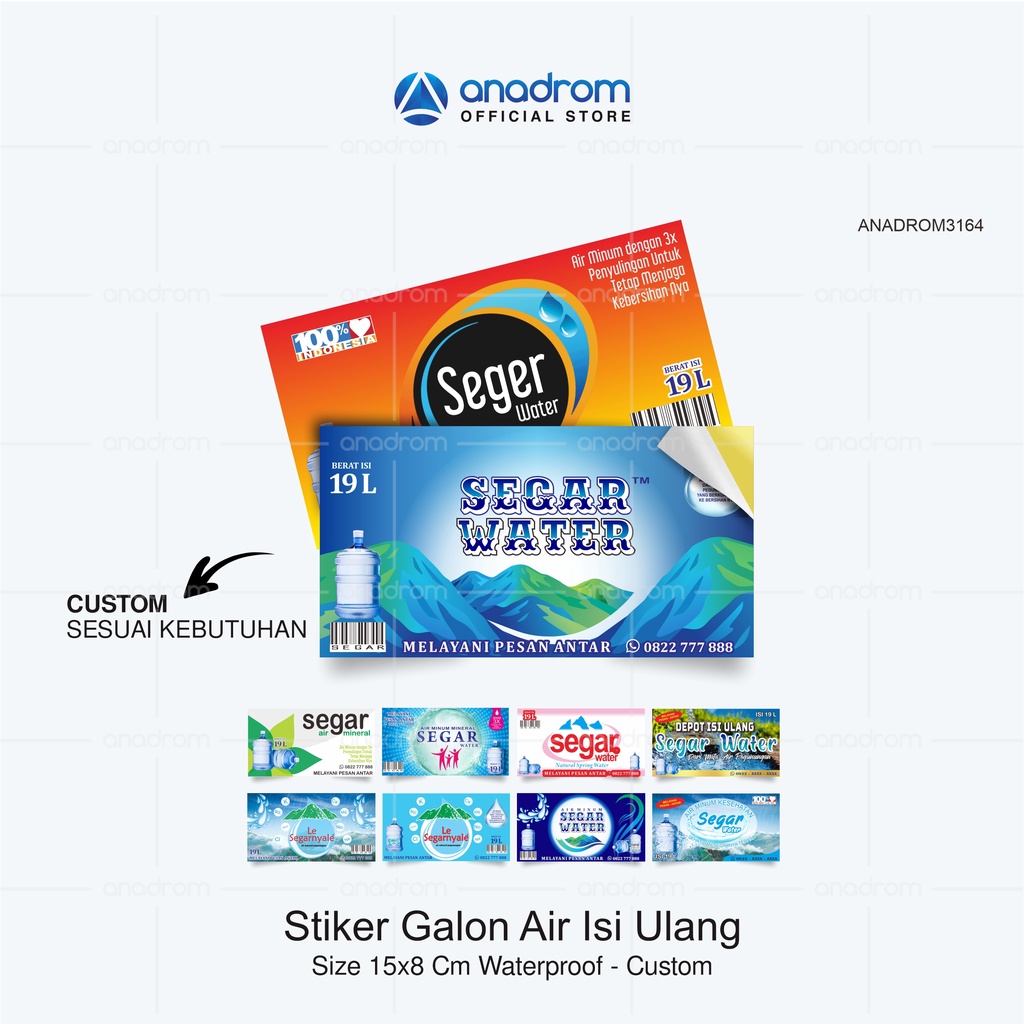 

Stiker Galon Air Isi Ulang | Stiker Galon Anti Air | Anadrom 3164
