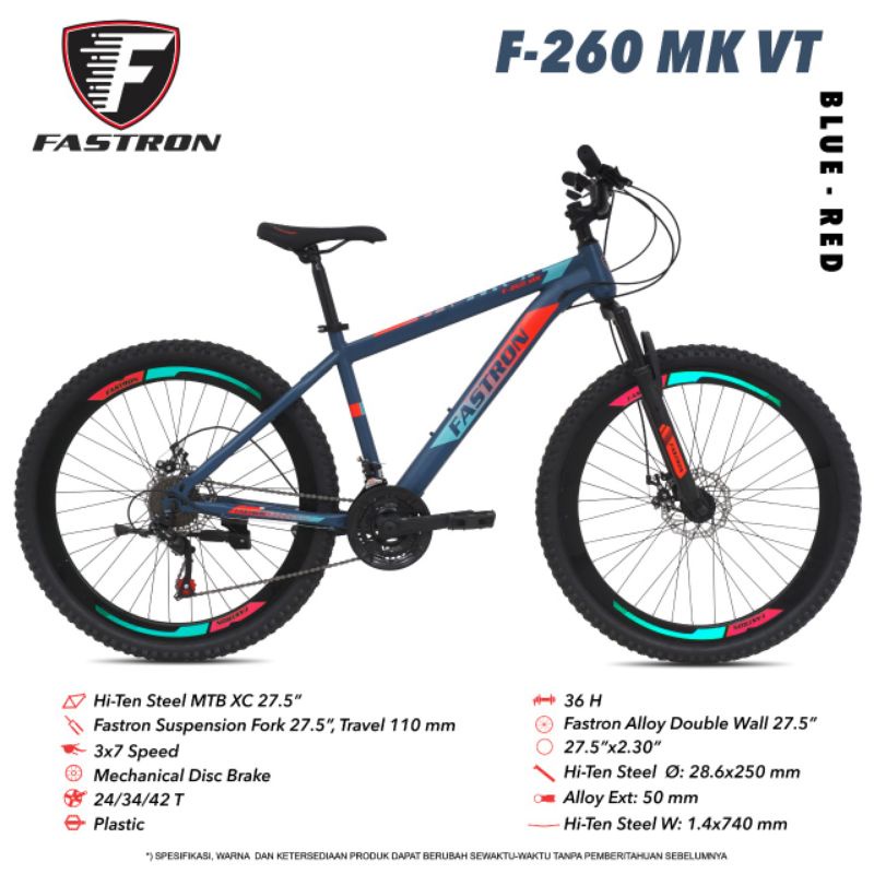 Sepeda Gunung MTB 27.5 Fastron 260 MK