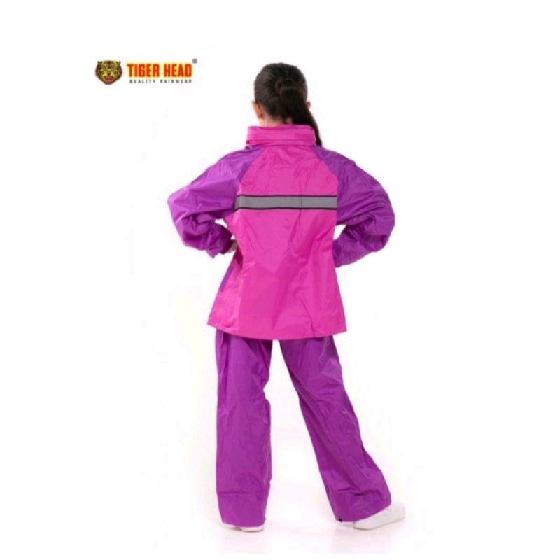 jas hujan setelan anak metro kid tiger head 68311 keren