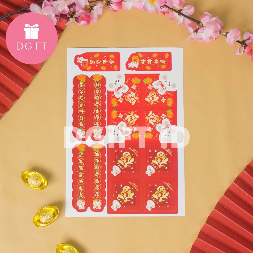 

Sticker Toples Kue Imlek Label Hampers Kue Kering CNY Sticker Hiasan