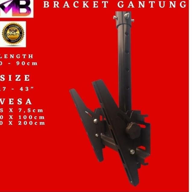 bracket tv gantung / braket tv gantung / bracket tv gantung plafon 43"