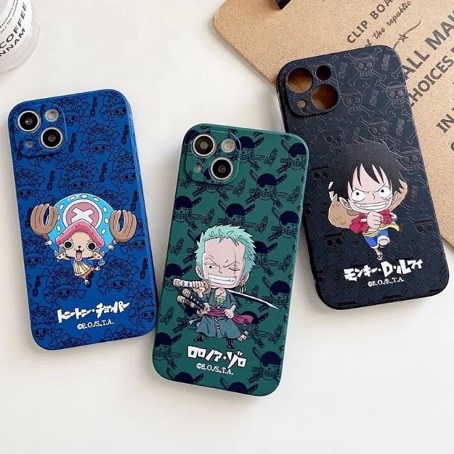 Casing One Piece Softcase TPU Nakama Lovers Luffy Zoro Chopper iPhone 13 14 Plus Pro Max